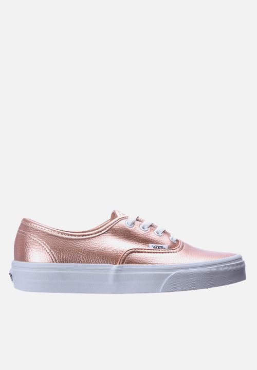 vans authentic rose gold leather