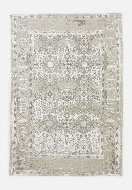 Antique printed rug - grey