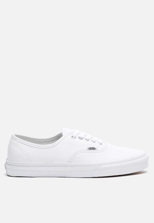 vans authentic leather white