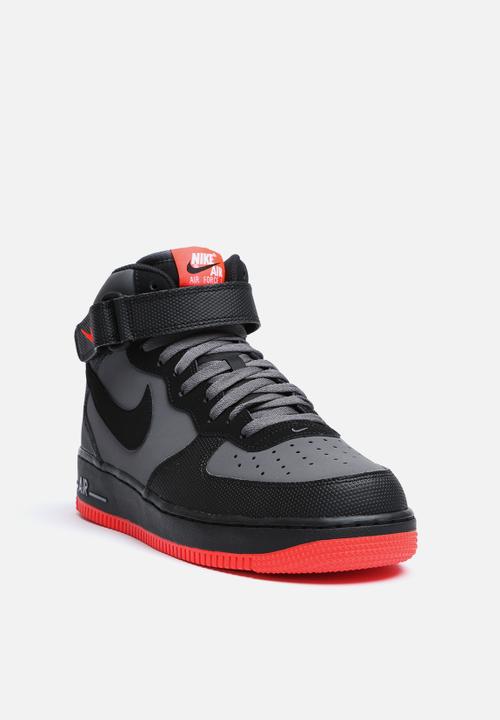 nike air force 1 mens red and black