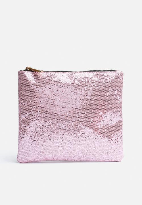 Skinnydip - Rose Glitter Clutch