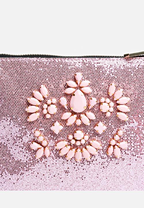 Skinnydip - Rose Glitter Clutch