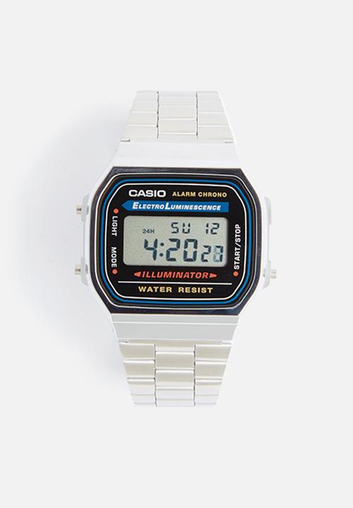 Chrome alarm watch chrono - silver