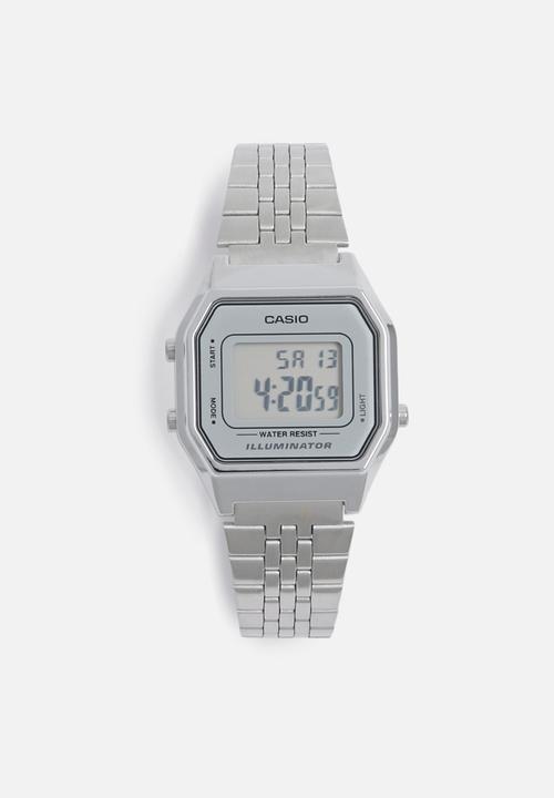 Retro digital watch - silver