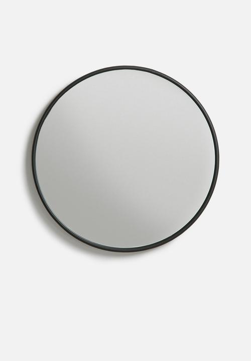 Iron round mirror - medium 50cm dia