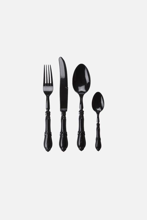 Antique Plastic Cutlery 24Pc