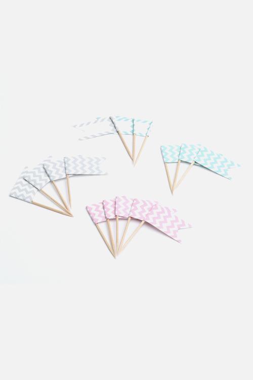 Chevron Divine Cupcake Sticks