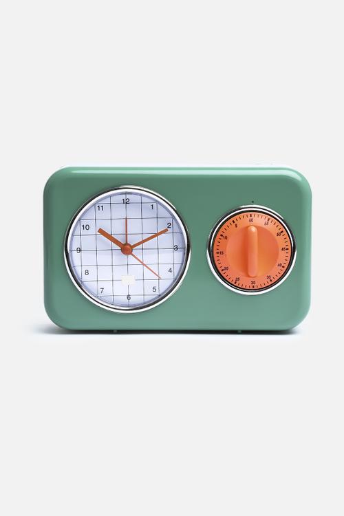Nostalgia Kitchen Clock With Timer 