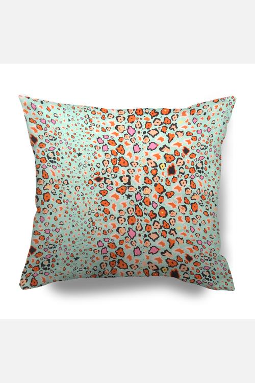 Leopard Scatter Cushion –- Kingfisher