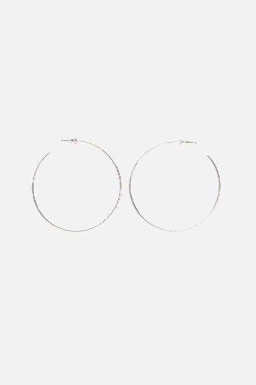 Large Hammered Hoop Earrings