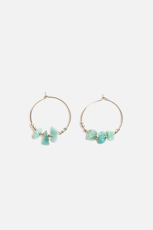 Wrapped Chip Hoop Earrings