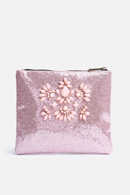Rose Glitter Clutch