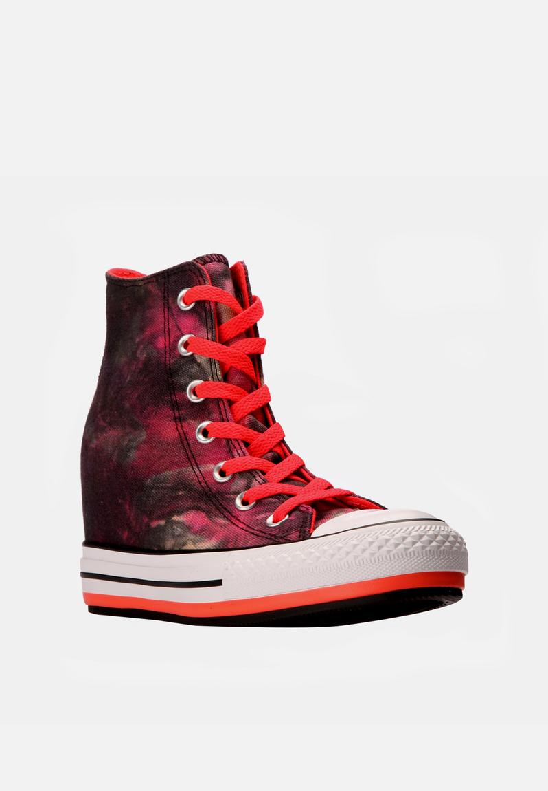 black and pink converse shoes