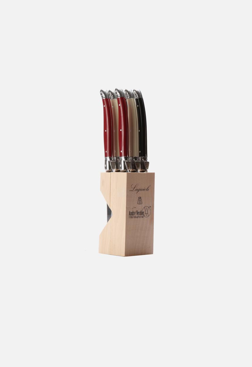 André Verdier - Colonial Tabletop Knife Block Set of 6