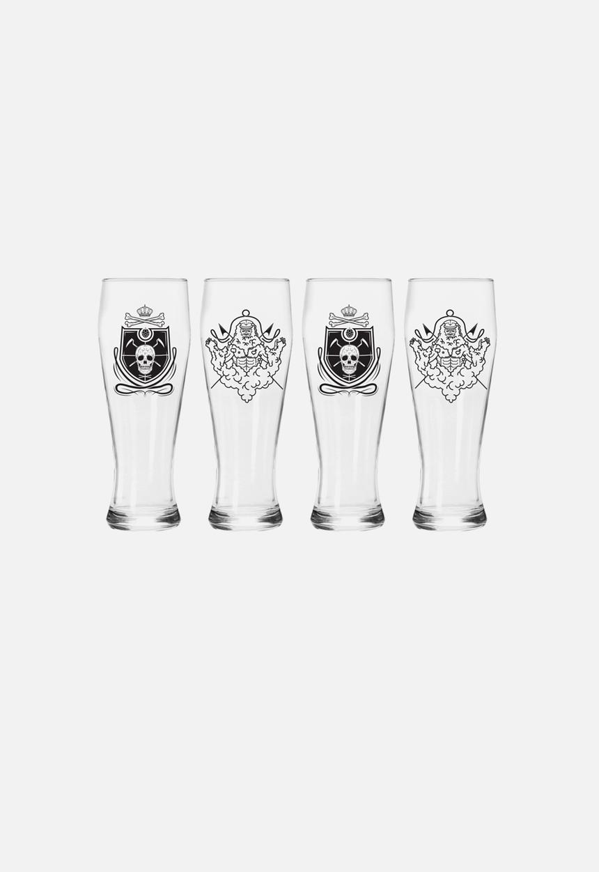 Superbalist Bar and Wine - Sailor & Skull Beer Glasses Set of 4