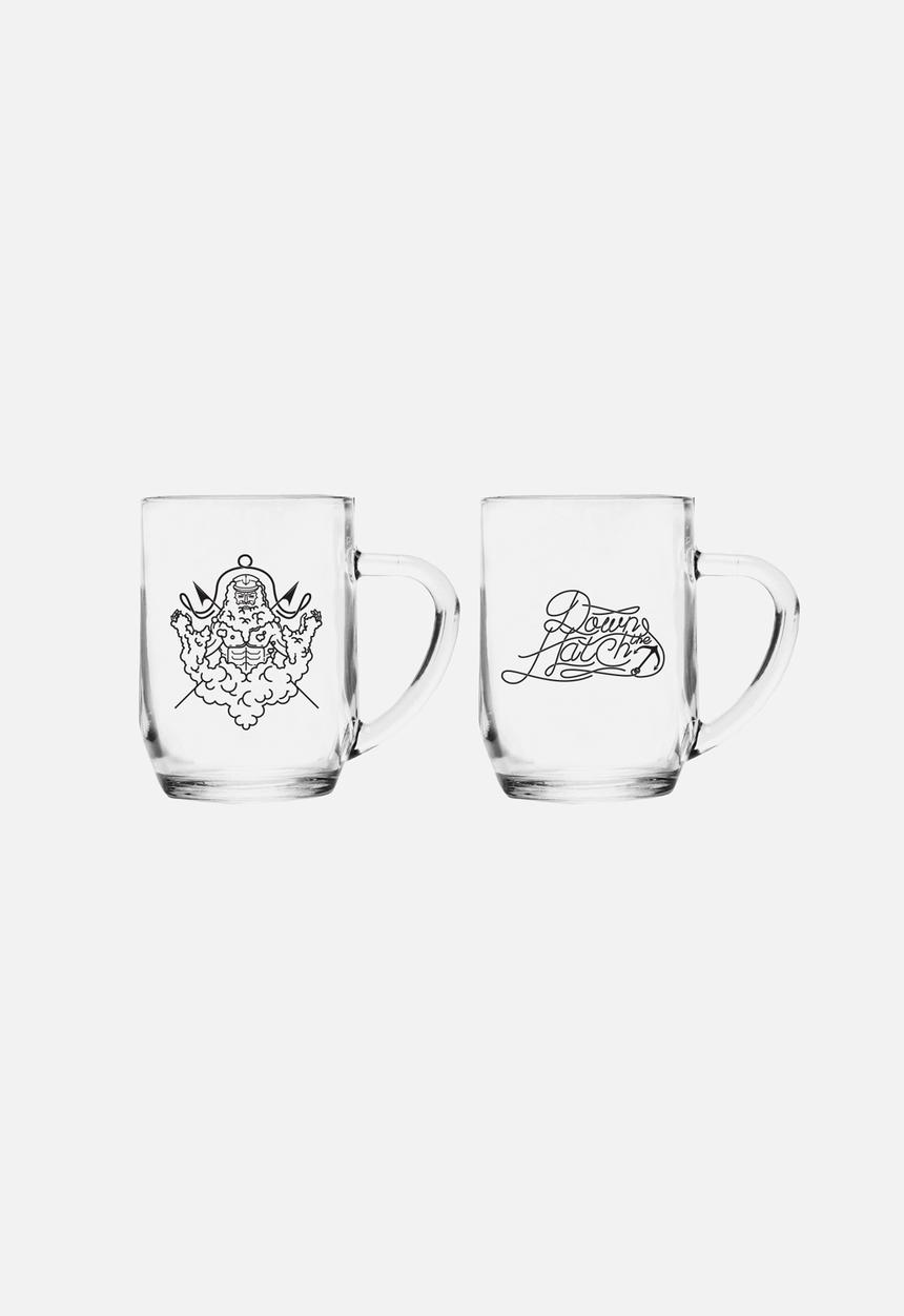 Superbalist Bar and Wine - Sailor Crest & Typo Beer Mugs Set of 2