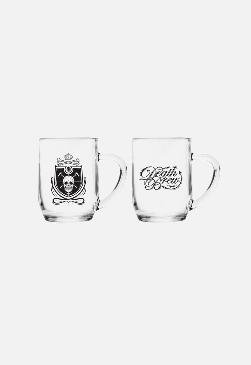 Superbalist Bar and Wine - Skull Crest & Typo Beer Mugs Set of 2