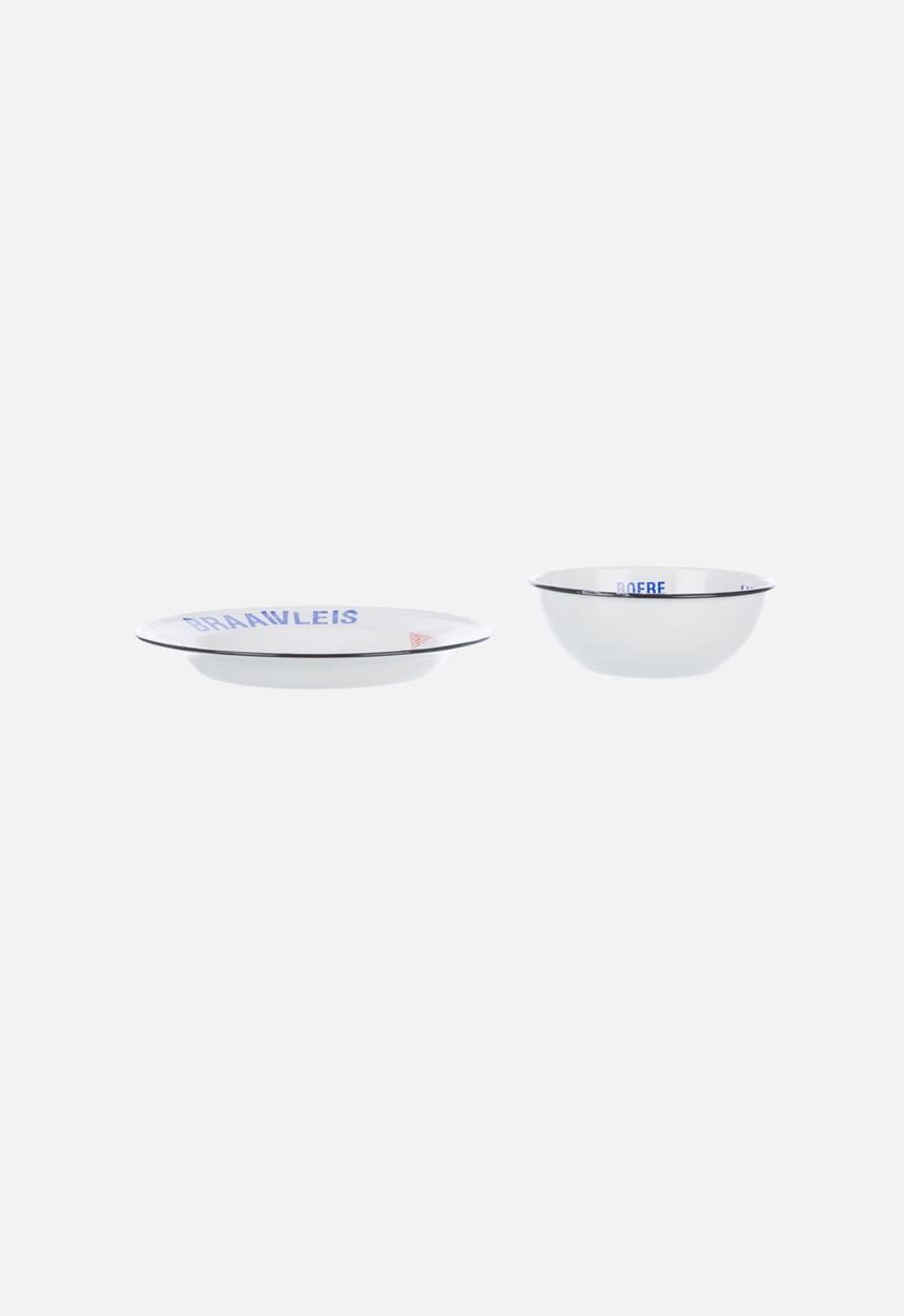 pret-a-pot - Large Words Plate & Bowl Set of 2