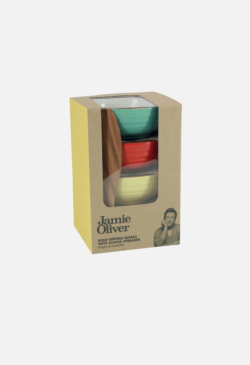 Jamie Oliver - Terracotta Bowls with Acacia Spreader