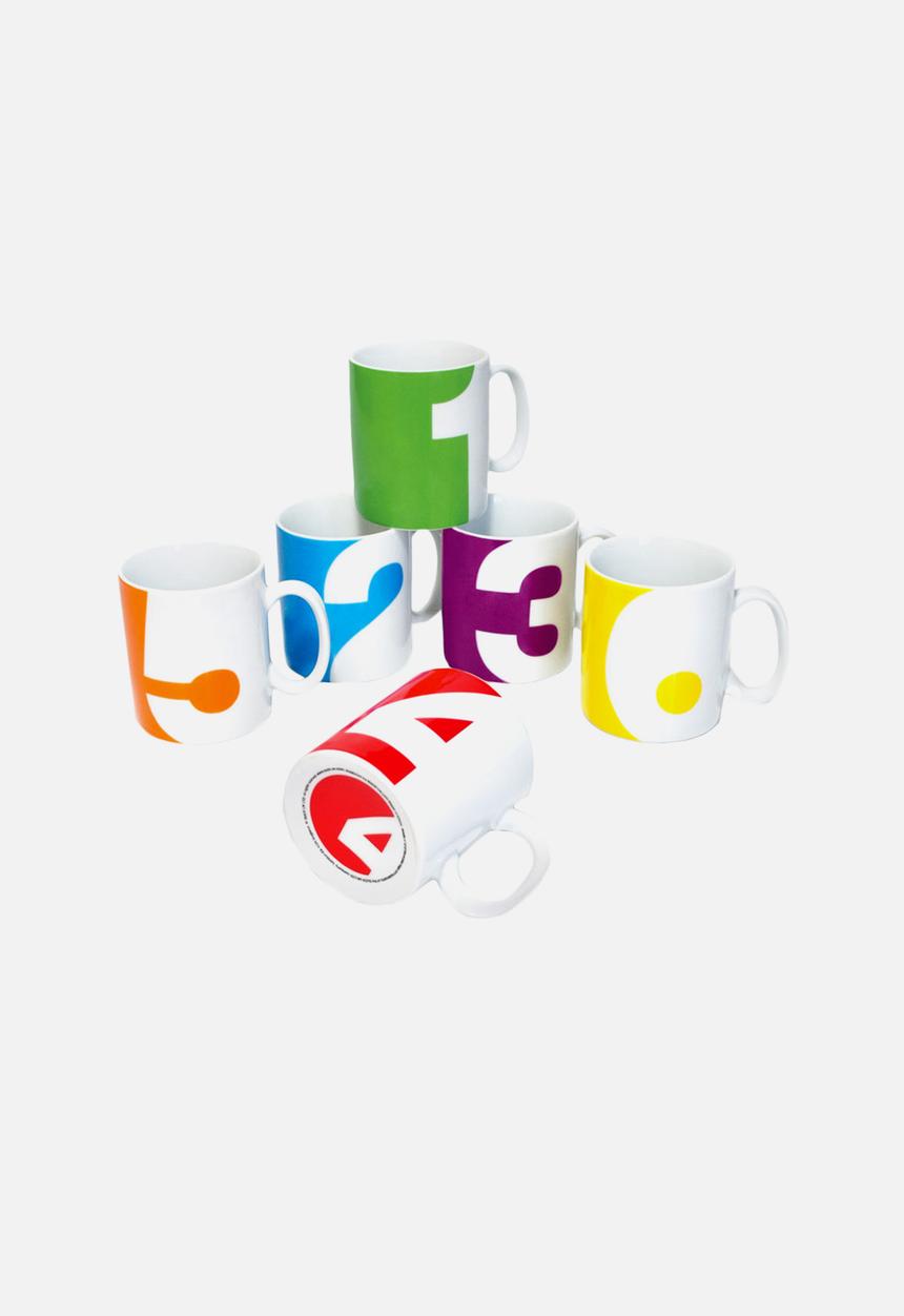 Suck UK - Number Mugs Set of 6