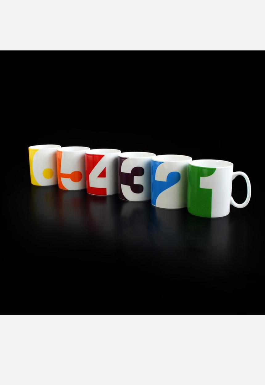Suck UK - Number Mugs Set of 6