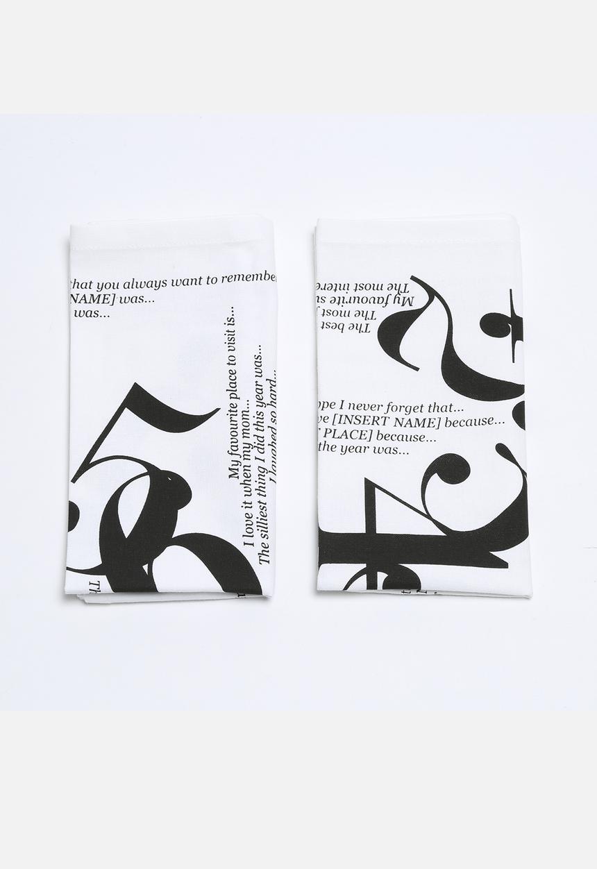 Elsje Designs - Conversation Napkins Set of 2