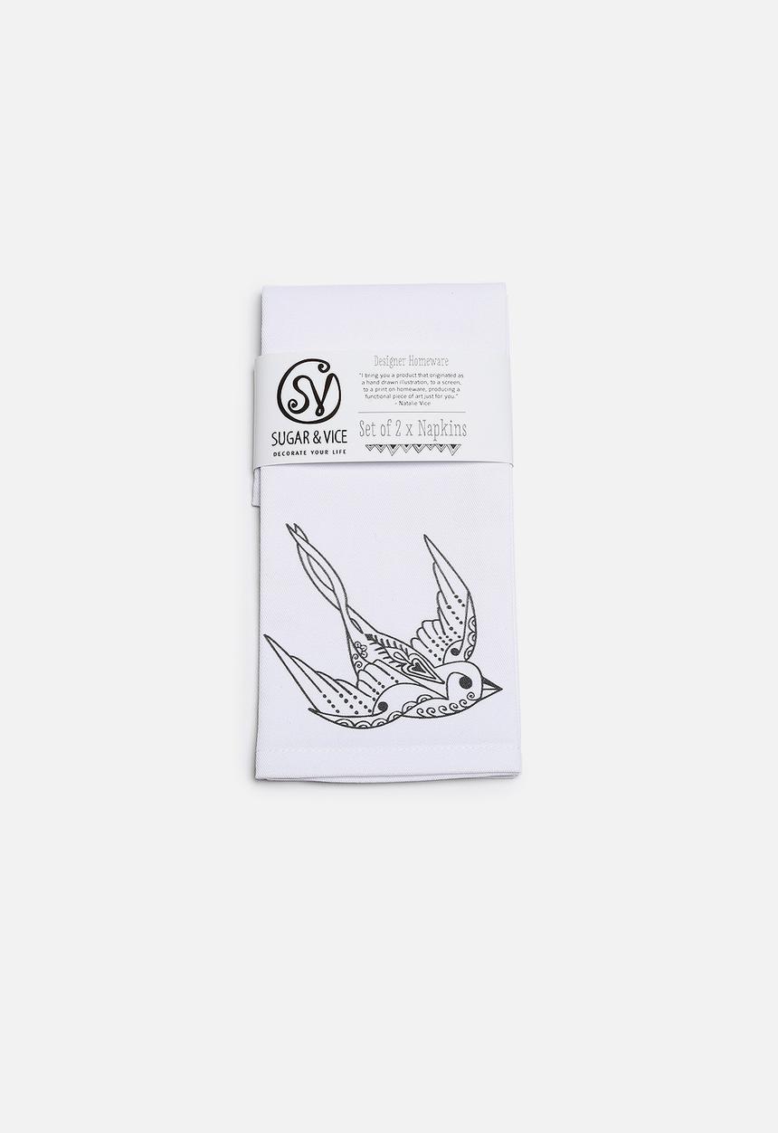 Sugar & Vice - Deer Me & Flying Solo Napkins Set of 2