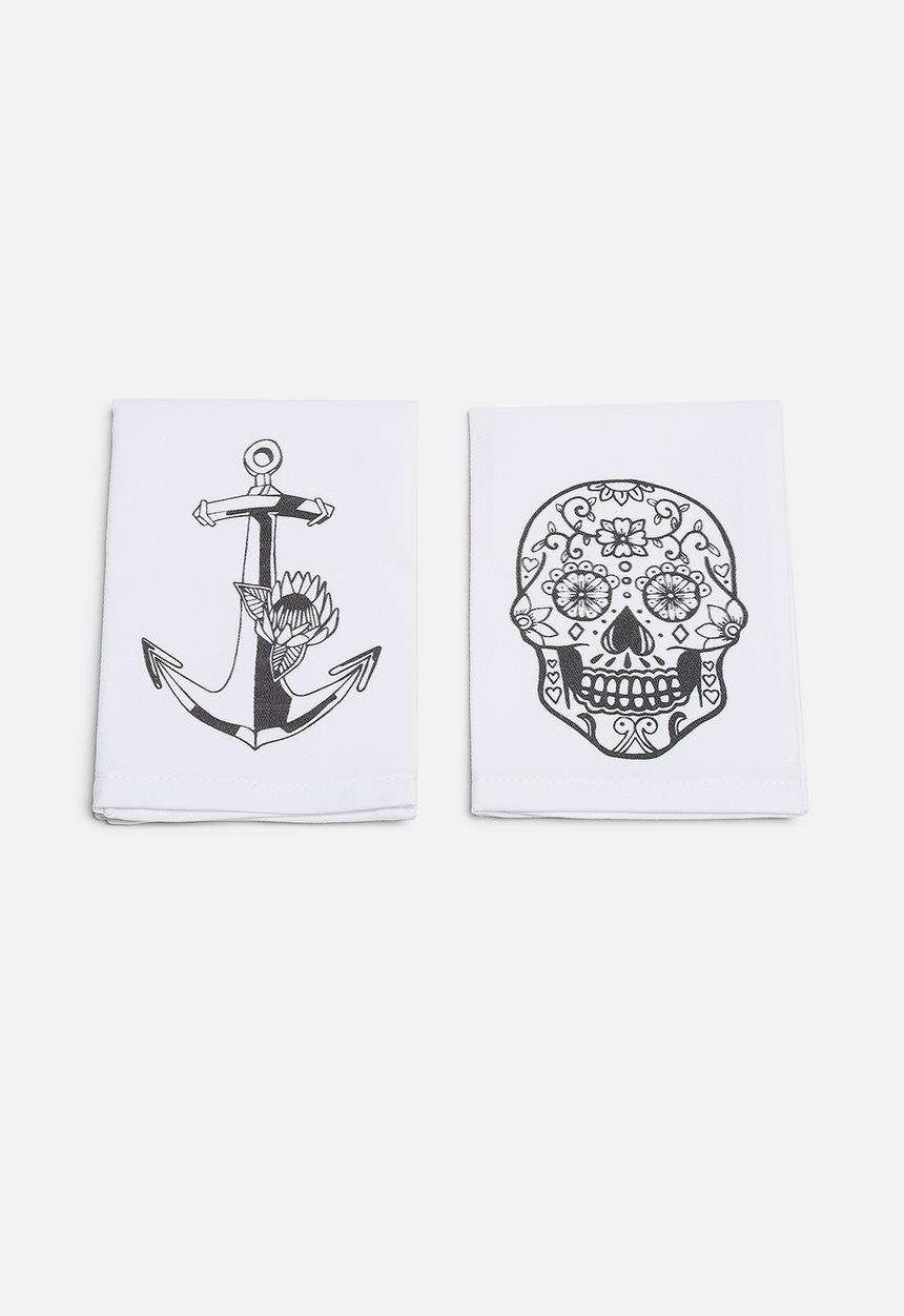Sugar & Vice - Cape Sailor & Sugar Skull Napkins Set of 2