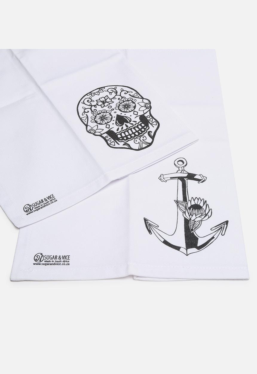 Sugar & Vice - Cape Sailor & Sugar Skull Napkins Set of 2