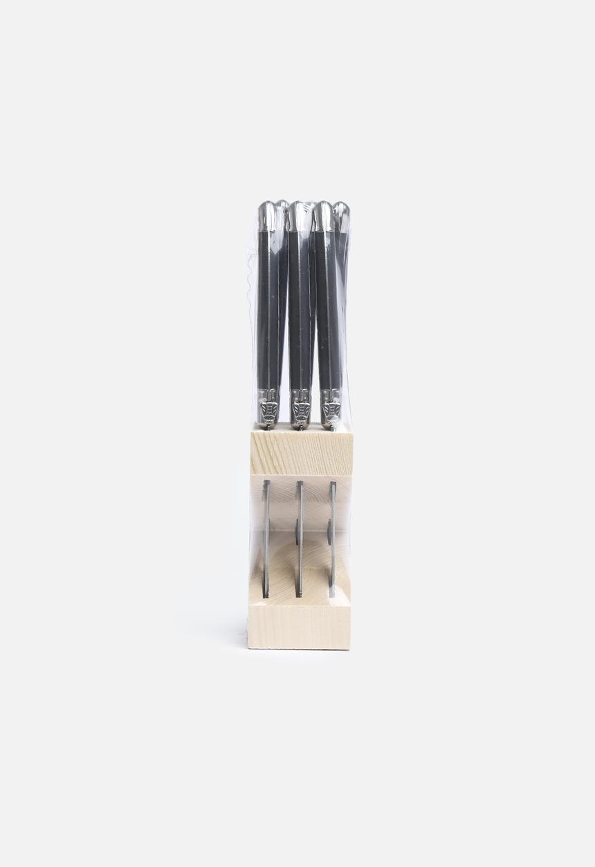Superbalist Wine & Dine - 6 Pce Tonic Grey Steak Knife Block 