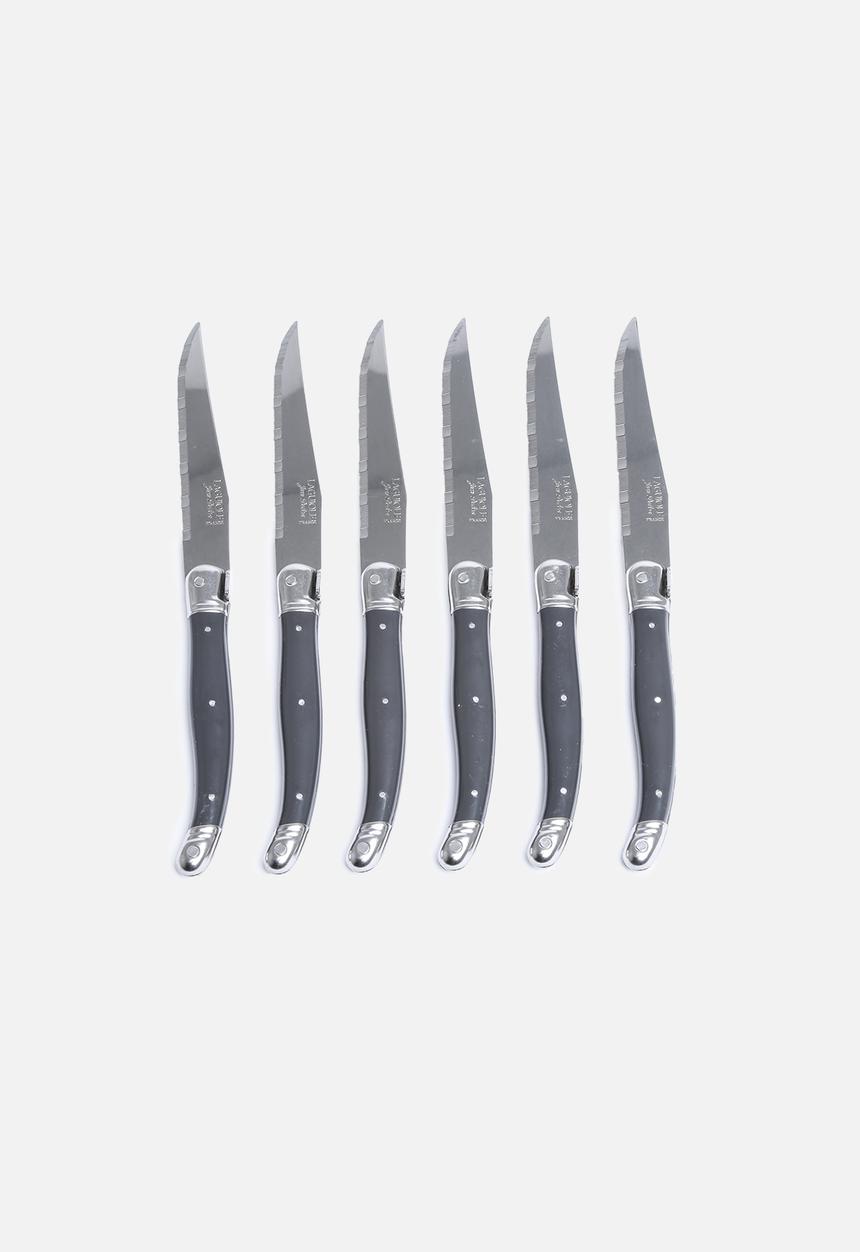 Superbalist Wine & Dine - 6 Pce Tonic Grey Steak Knife Block 