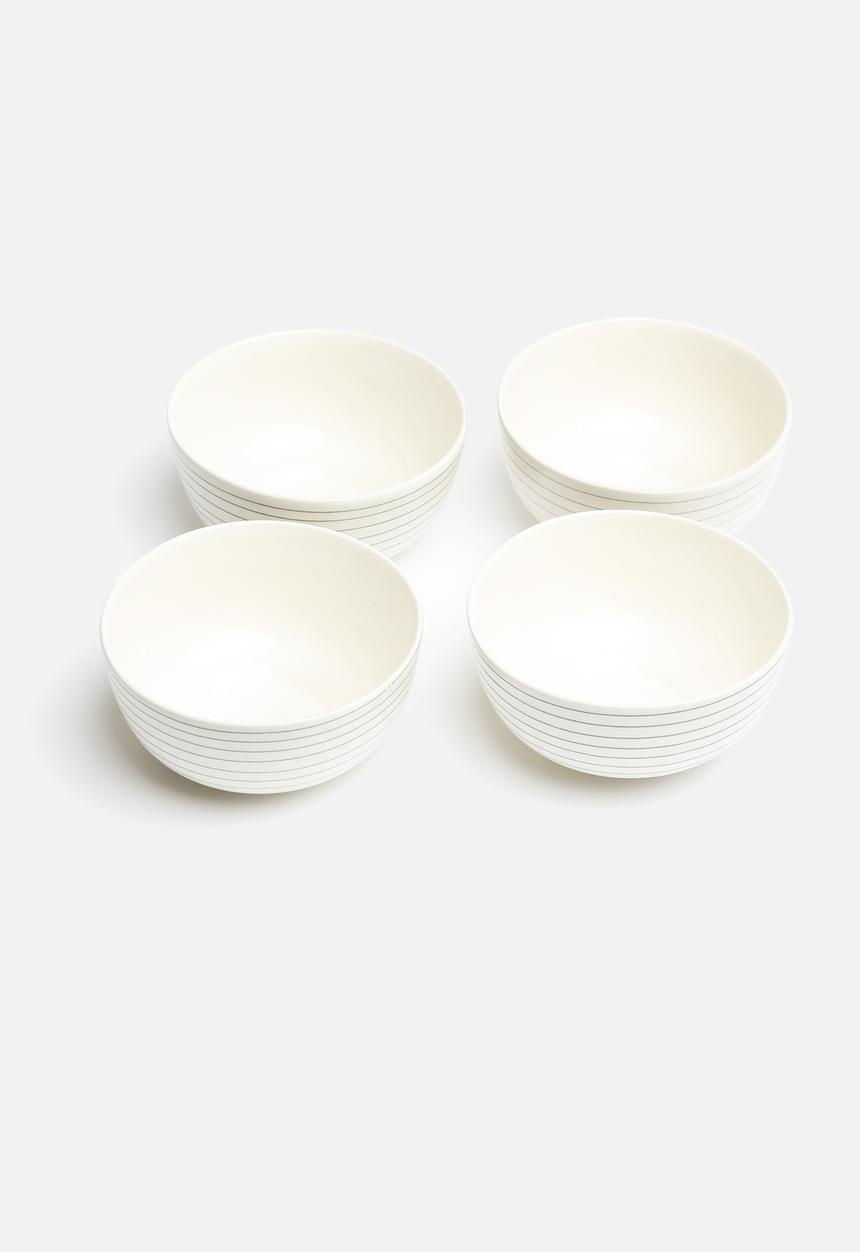 Urchin Art - Set of 4 Striped Bowls