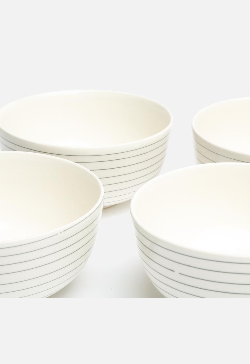 Urchin Art - Set of 4 Striped Bowls