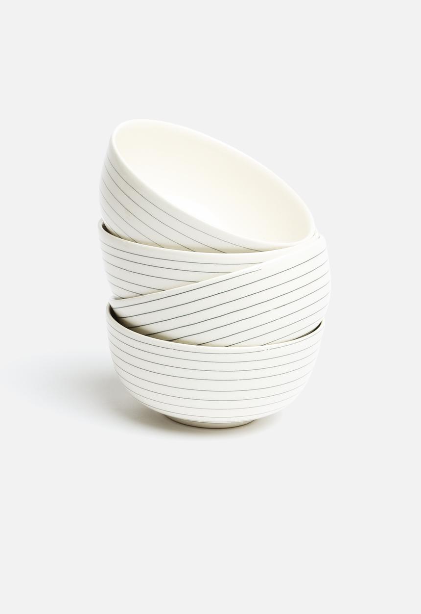 Urchin Art - Set of 4 Striped Bowls