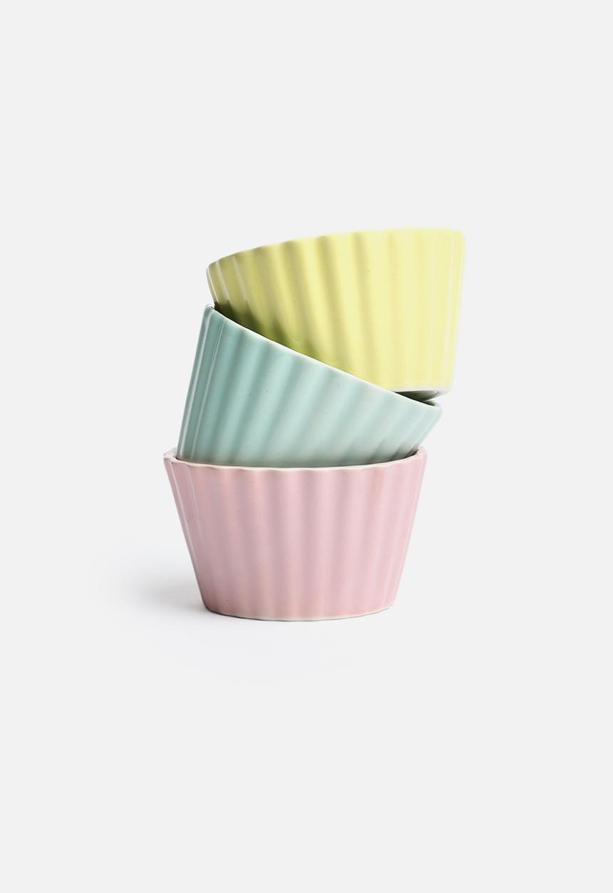 Urchin Art - Set of 3 Soft Pop Snack Bowls