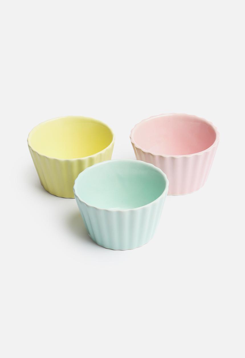 Urchin Art - Set of 3 Soft Pop Snack Bowls