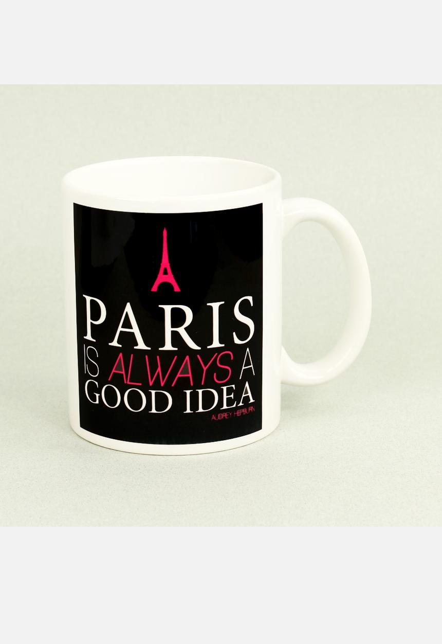 The Clearance Sale - Paris is a Good Idea Mug – Pink & Black