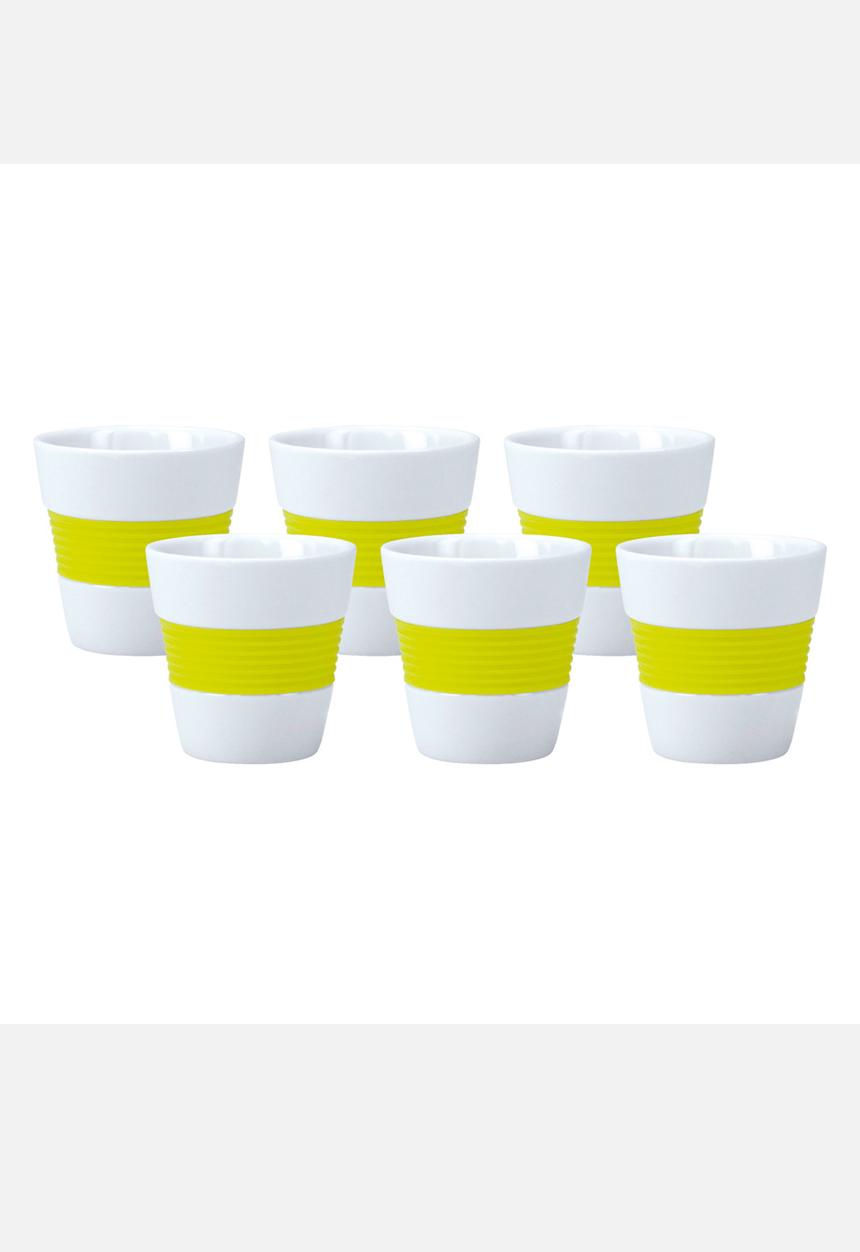 Lime Divine Kitchen - Sunny Espresso Cup Set of 6 – Green