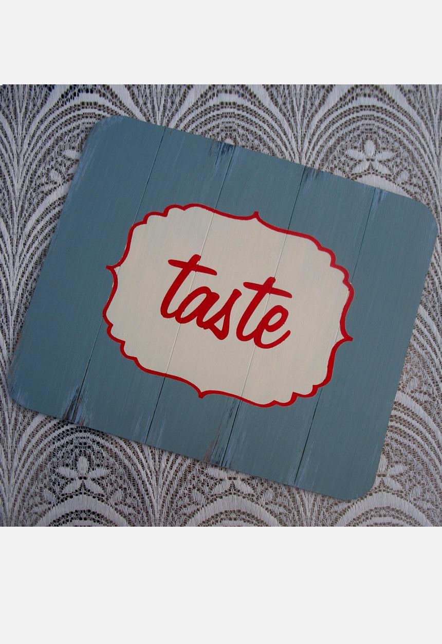 Mossie Handmade - Teal “Taste” Placemat – Set of 4