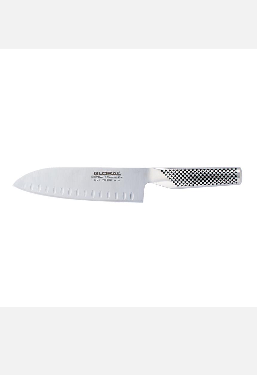 GLOBAL Knives - Santoku Fluted Blade Knife 18cm – S/Steel