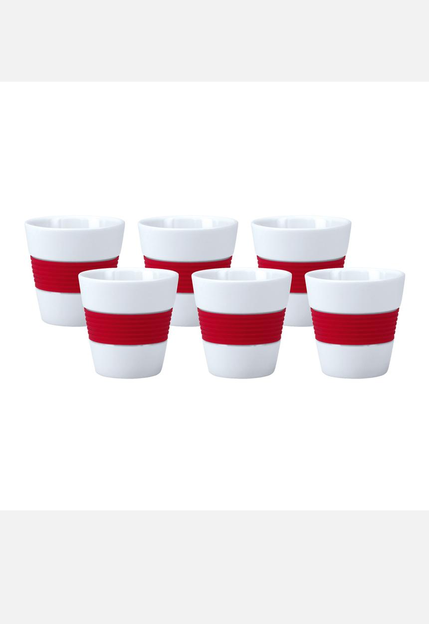 Colour Block Kitchen - Sunny Espresso Cup Set of 6 – Red