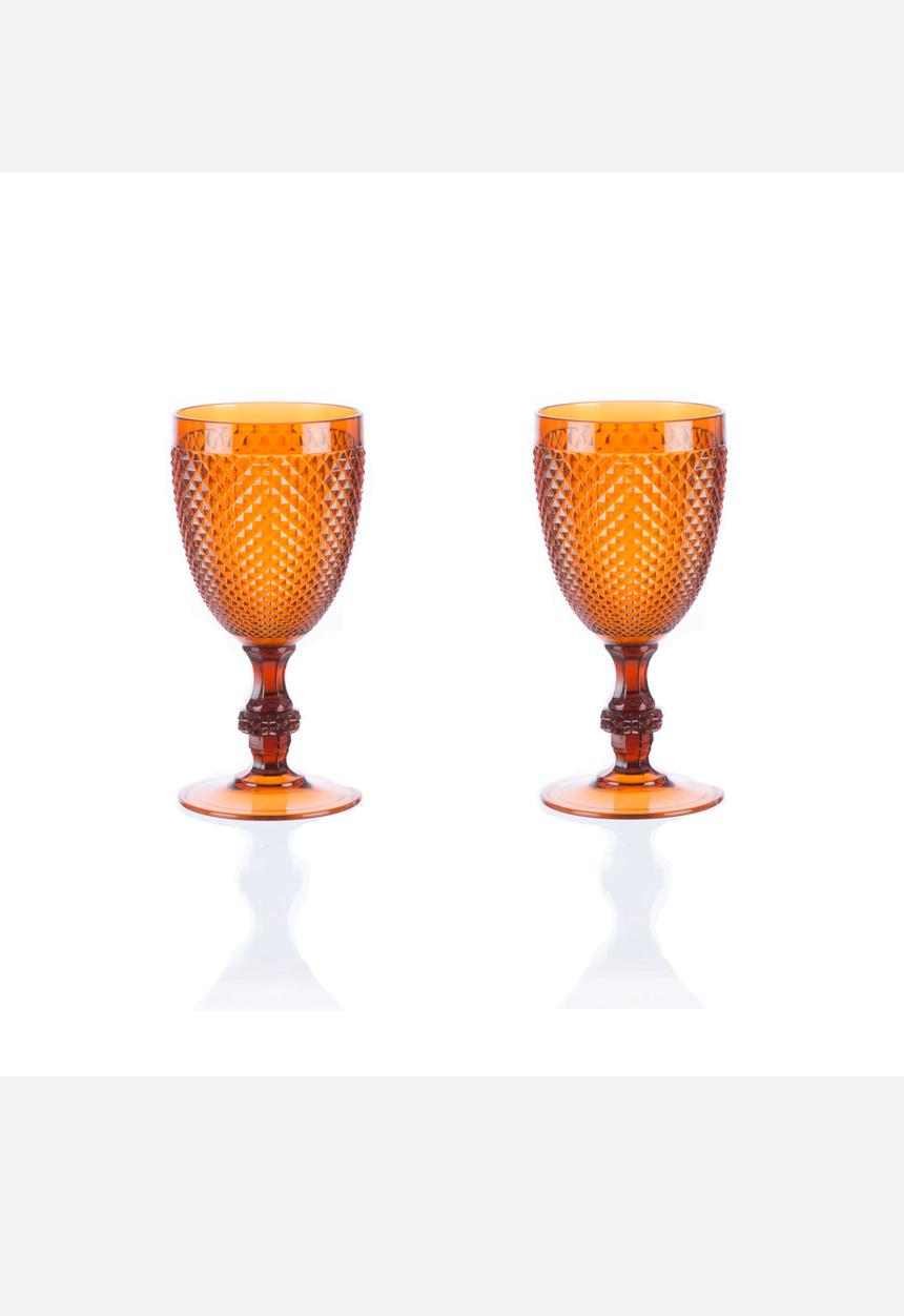 Summer Tabletop - Wine Glasses Set of 2 – Orange