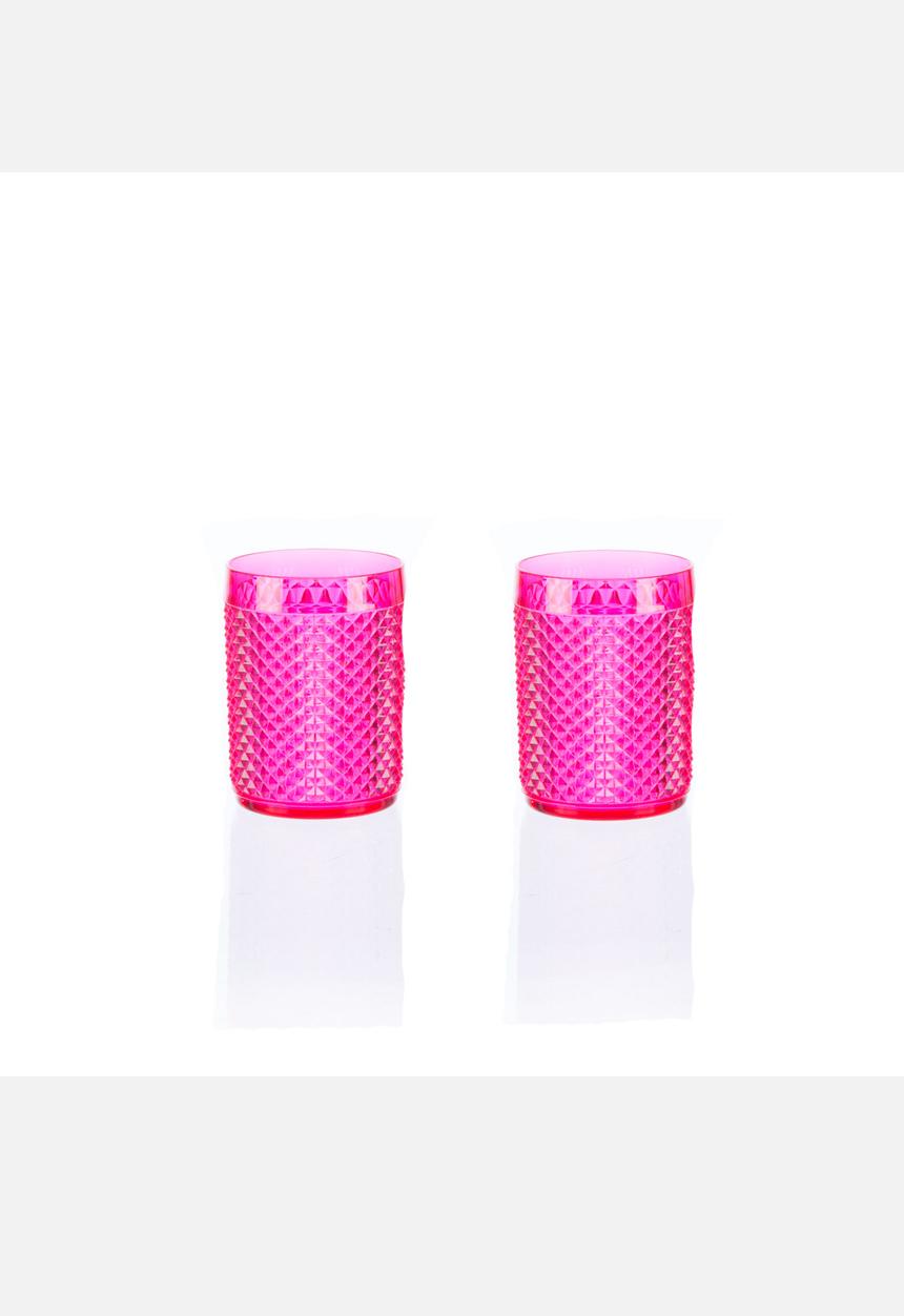 Summer Tabletop - Whiskey Glasses Set of 2 – Pink