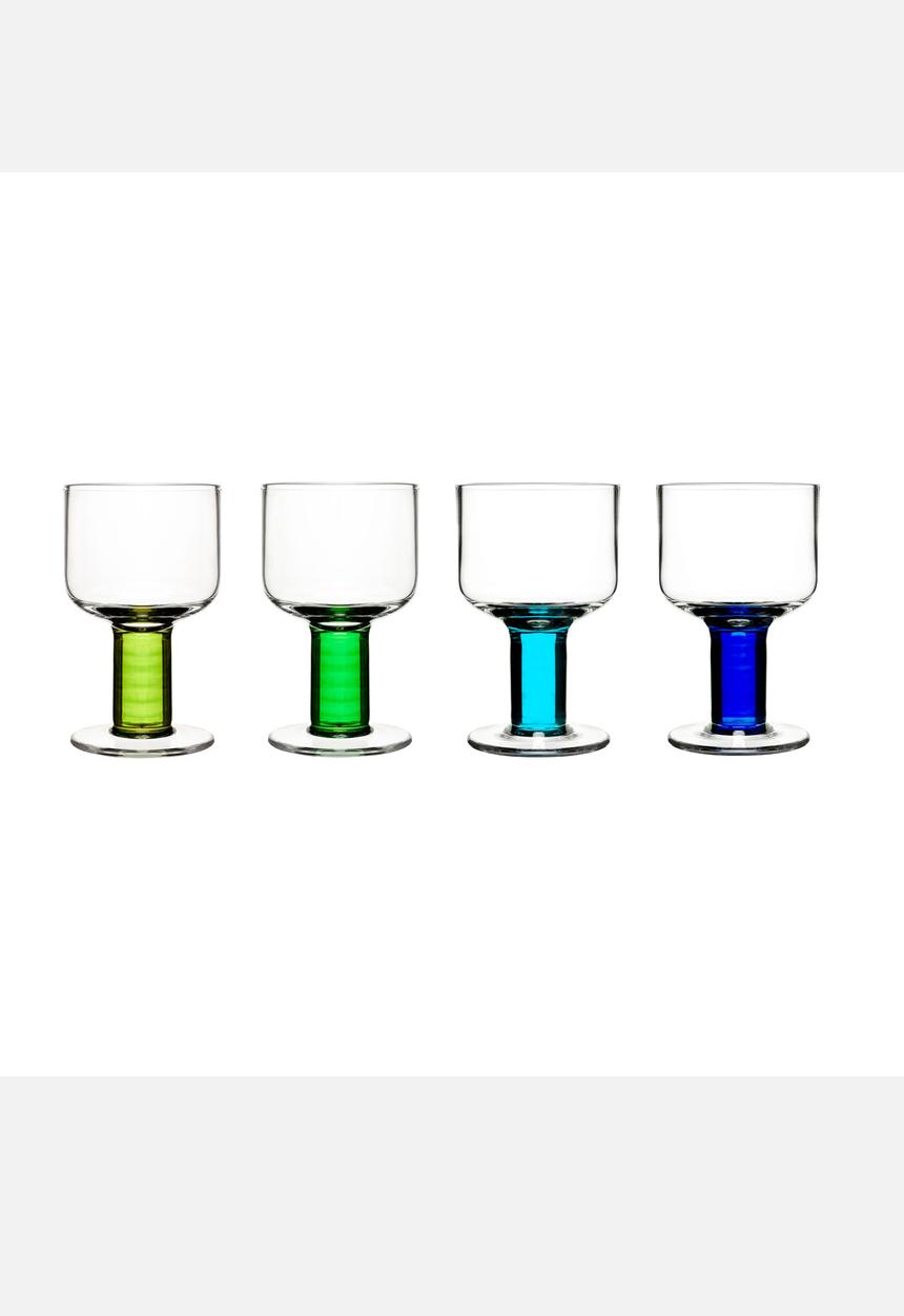 Summer Tabletop - All-Purpose Glasses Set of 4 – Blue & Green