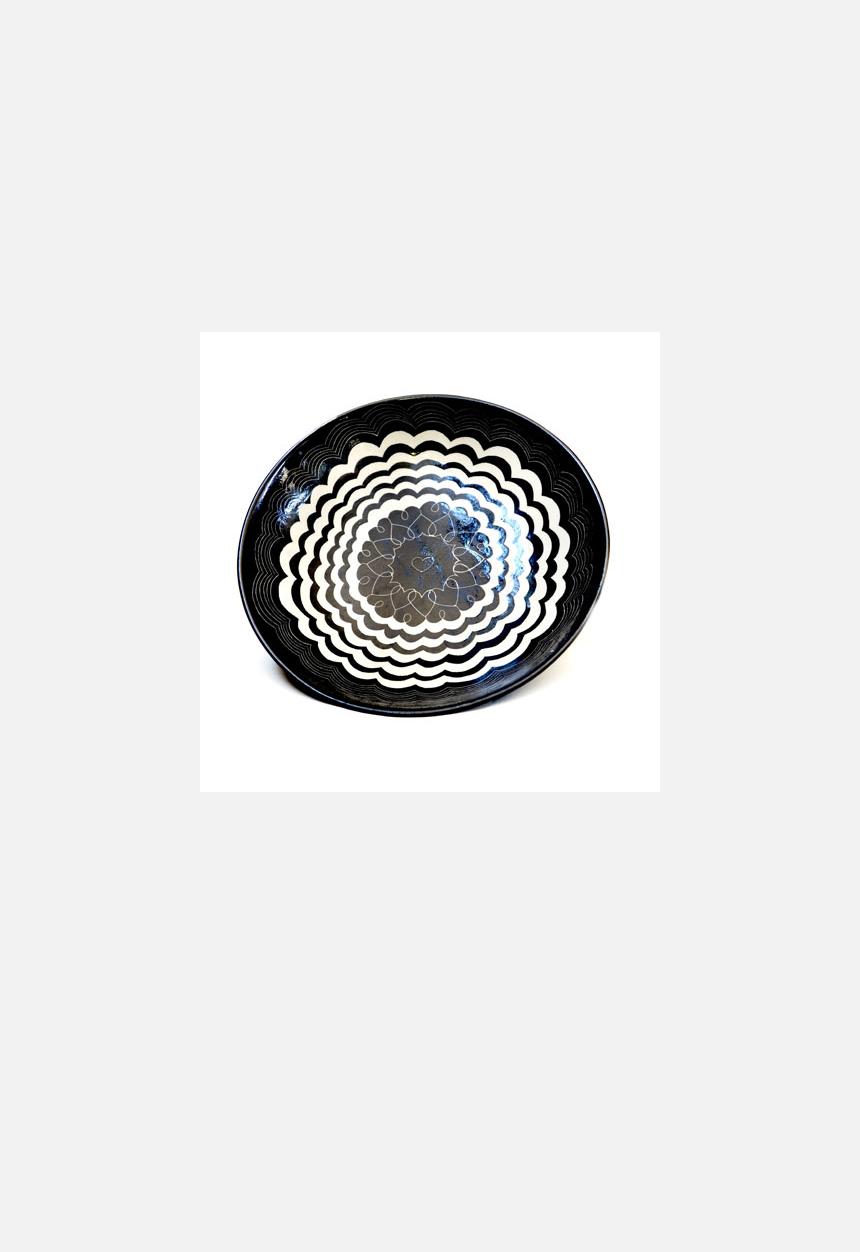 Stoned Cherrie - Flower of Love Fruit Bowl – Black & White