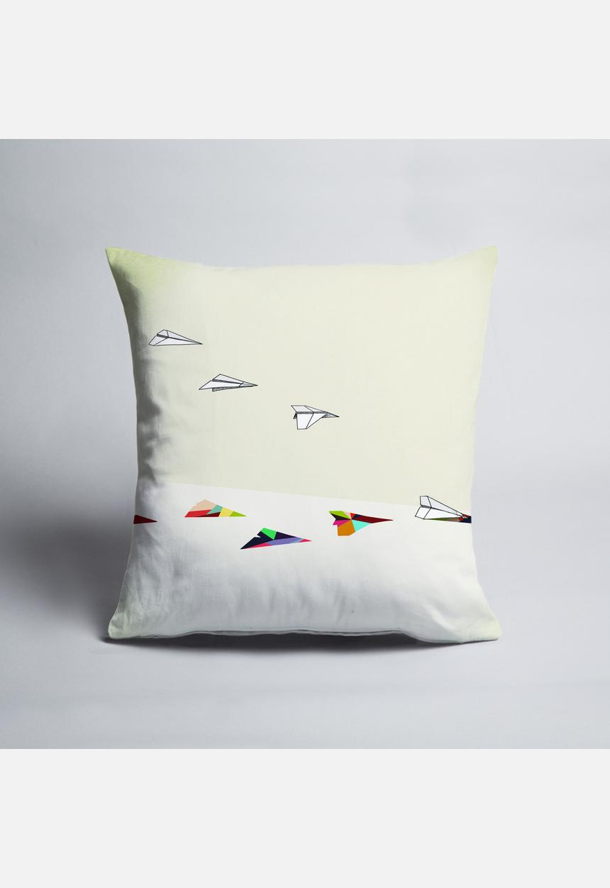 Jason Ratliff - Walking Shadow - Paper Planes - Cushion cover
