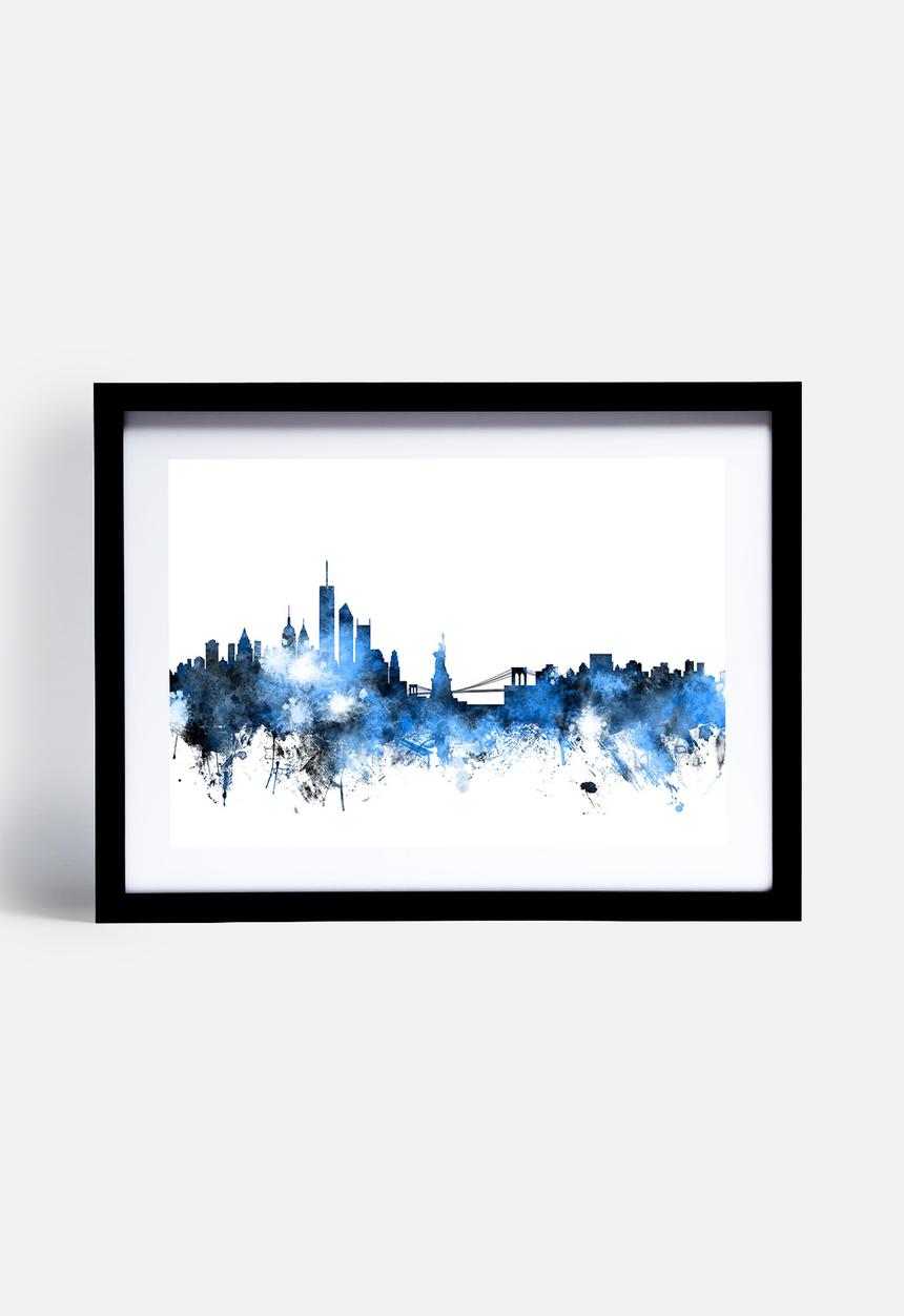 artPause - New York Skyline Blue Black