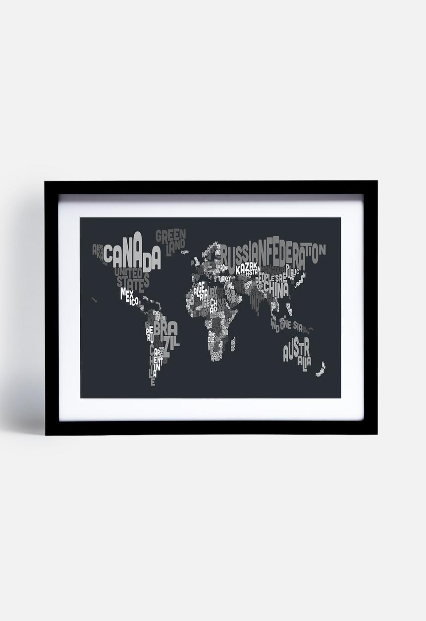 artPause - World Map - Black