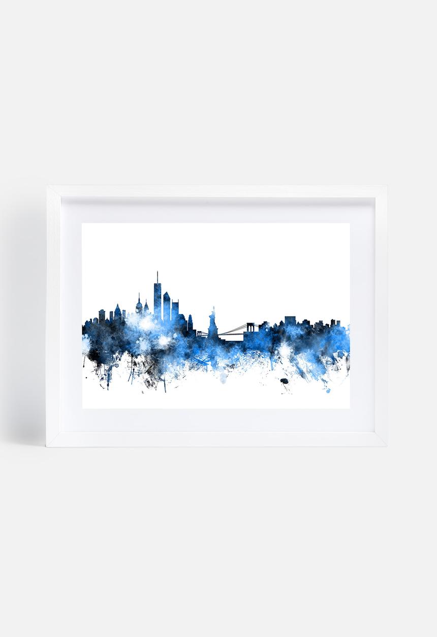 artPause - New York Skyline Blue Black