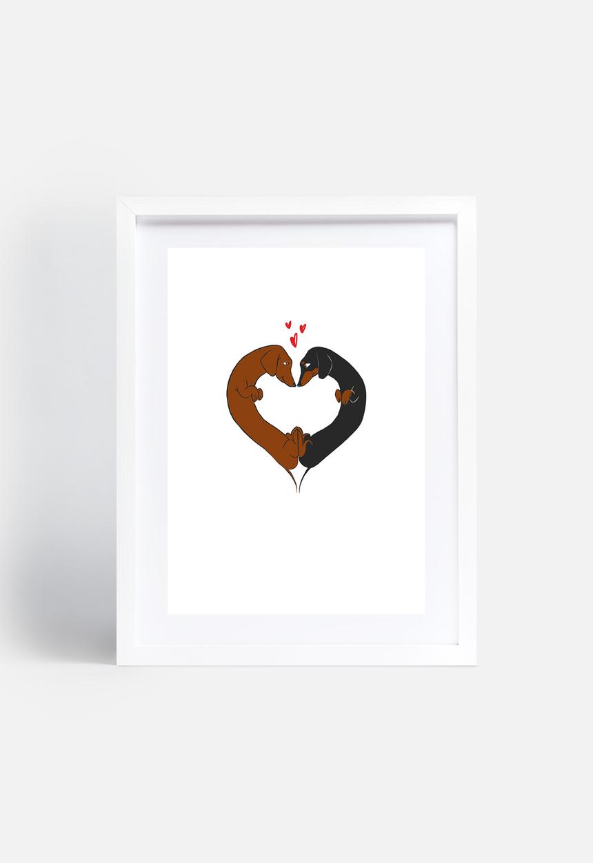 Brian Rubenacker - Dachshund Heart Card
